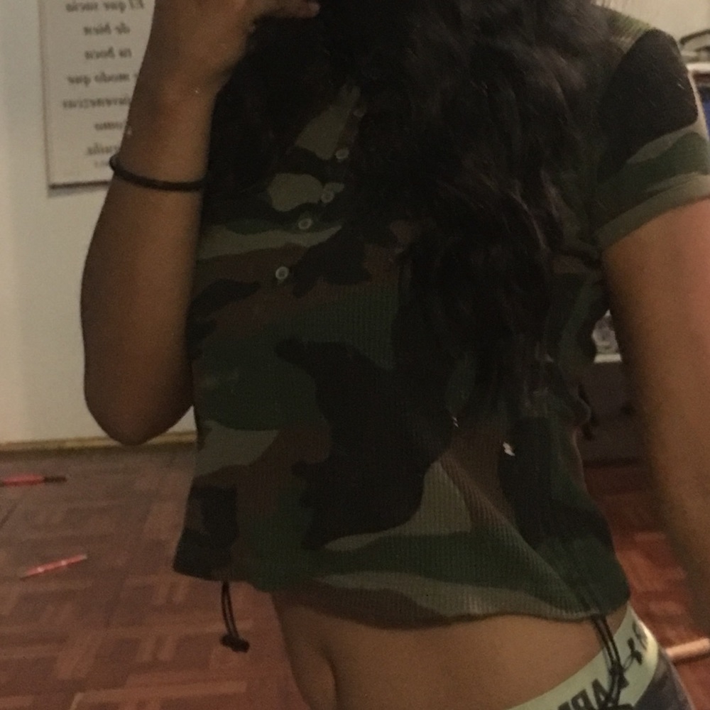 army green shirt